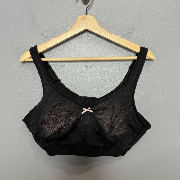 CACIQUE black unlined full coverage wireless bra size 40DD - Picture 1 of 6